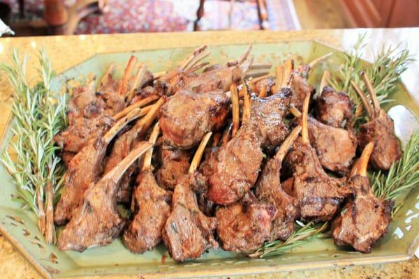 Rack of lamb lollipops.