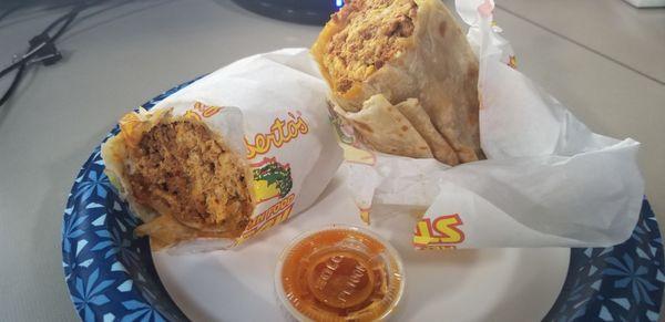 Chorizo & egg burrito.