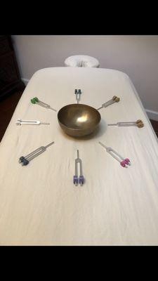 Tuning forks for Acutonics sound therapy treatments