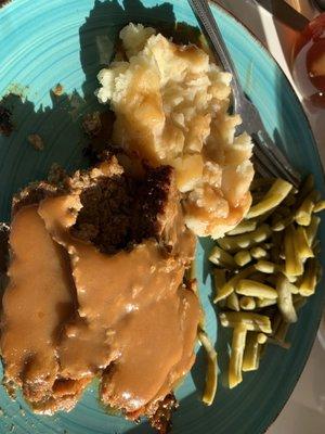 Meatloaf and gravy