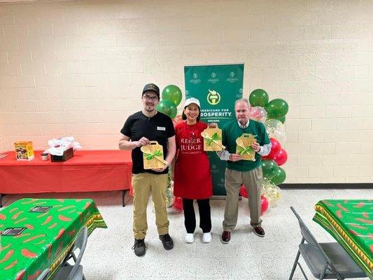 Chef Jake with judge Lisa Reger