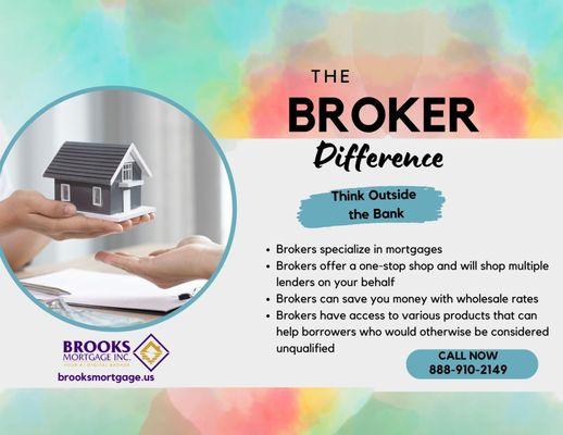 As an independent mortage broker, Brooks Mortgage provides great service, faster closings, and better rates.