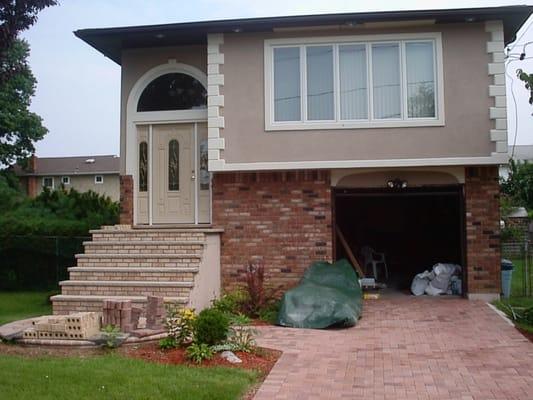 Inatalled new 10ft window,removed 3ft front door and replace with 5ft door with side panels and transom window above.