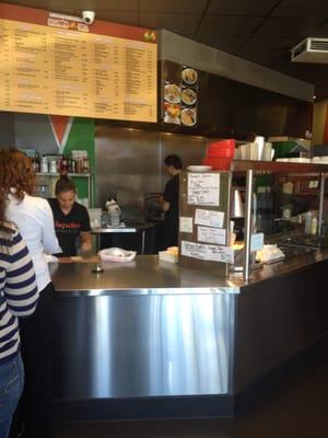 Front counter and menu board