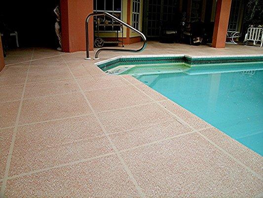 Tile design acrylic sealer pool deck