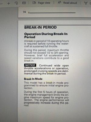 Break-in Period