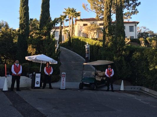 APC VALET providing valet and golf cart service for Rodeo Realty open house in Beverly Hills