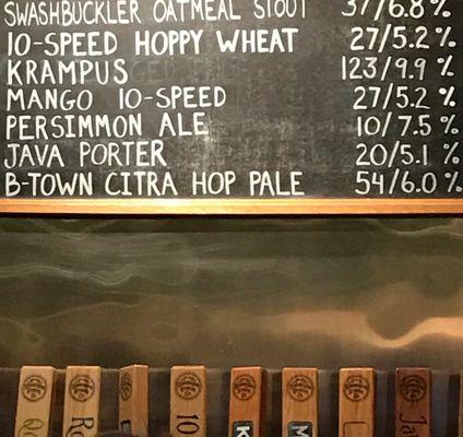 Taps, and a short list of beer