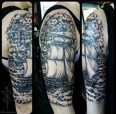 Half sleeve done by Rian Renteria