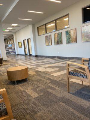 Spacious and pleasantly decorated hallways