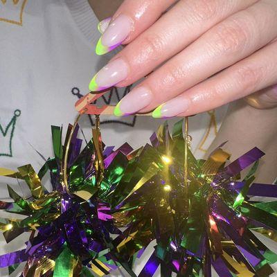 The only thing we're catching this Mardi Gras season is a good set of nails.