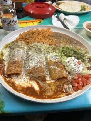 I got the Enchiladas Bandera it was really good . I will be back !!!