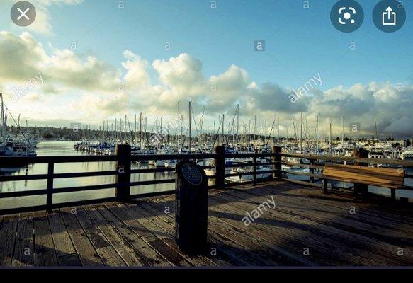 Shelter Island dock overlooking marina wedding location