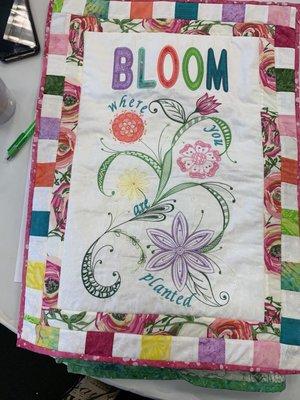 "Bloom Where You Are Planted" - Machine Embroidery Class at Scrap and Sew in Lutz, FL