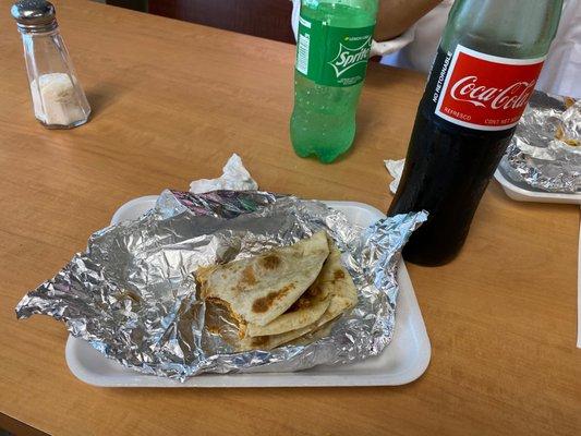 Taco with Coke. Delicious.