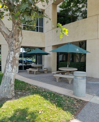 Enjoy your lunch outside in the shaded courtyard.