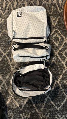 Small , medium, large ILE packing cubes