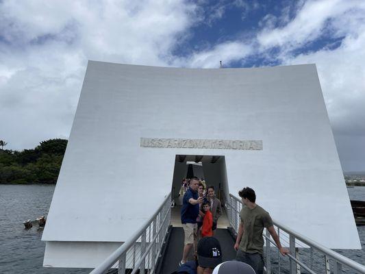 Entry into the USS Arizona viewing location