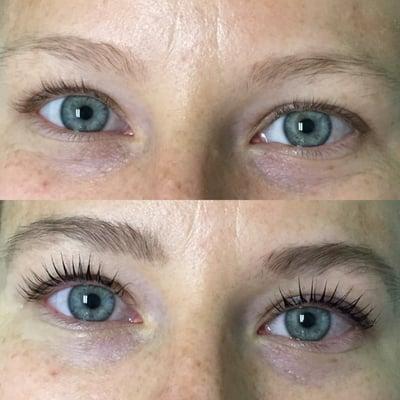 Our new LashLift service! Lifts your natural lashes without extensions.