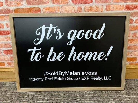 It's good to be home! I just love my new SOLD sign! #soldbyMelanieVoss #colbykansasrealtor