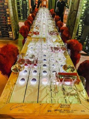 Table set for a wonderful wine tasting