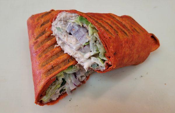 Grilled Tuna Roasted Red Pepper Wrap