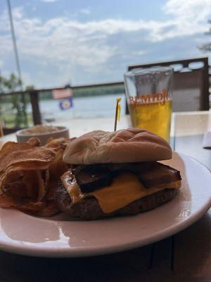 Brisket Burger with Clancy Chips