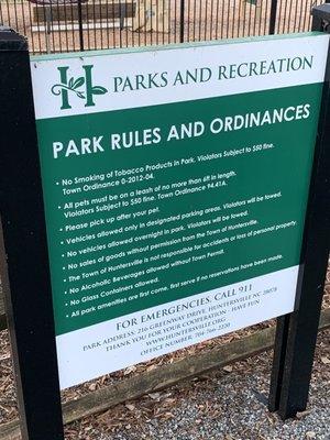 Park rules