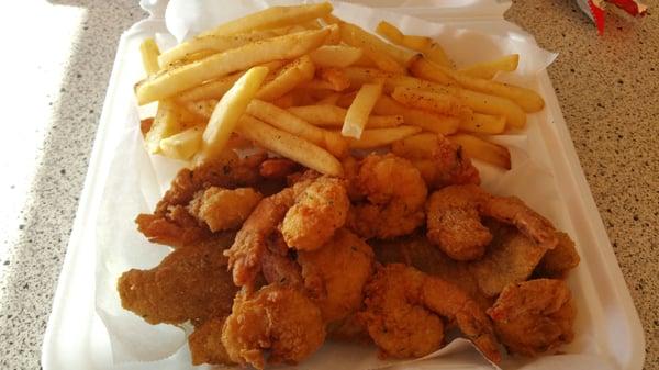 More Jack Salmon, shrimp and fries.