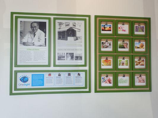 Some informational graphics that we have displayed at Pearle Vision Madison