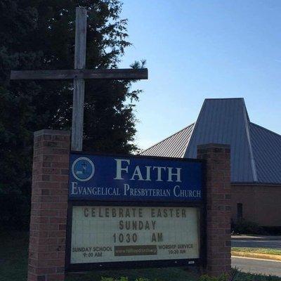 Our Faith Church sign.