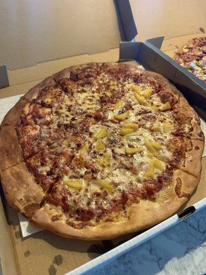 Half cheese half pineapple