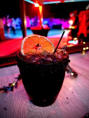 Black Margarita ( Halloween cocktails)