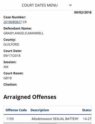 Always research the place of worship you are committing your family too. Located not only sexual battery,  but MULTIPLE DUI!!!