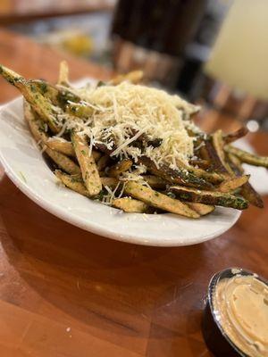 Parmesan & Chimichurri Fries with Chipotle Aioli