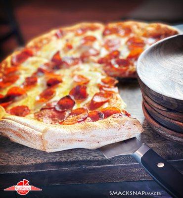 Pepperoni Pizza, Sunshine Pizza, New York Crust, SmackSnap Images, Pizza