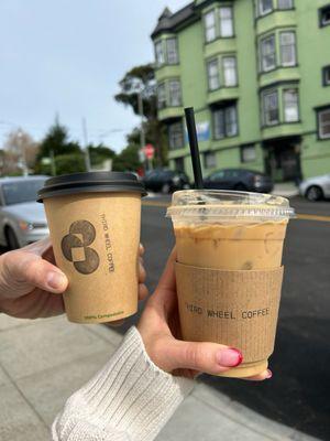 Iced Rose Cardamom Latte + Drip Coffee