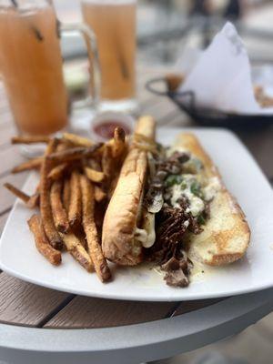 Philly steak with queso