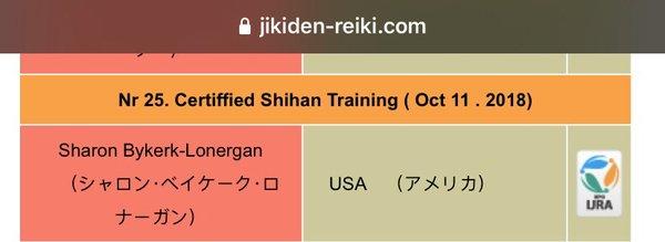 my Jikiden Reiki ®Shihan (Teacher) Level Qualification teaching Level 1 Shoden and Level 2 Okuden