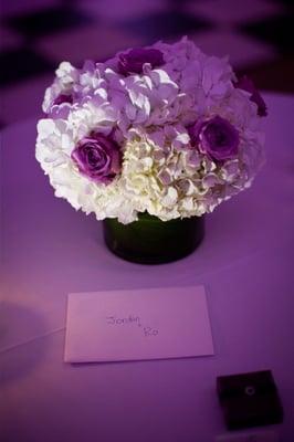 The centerpieces at our wedding, provided by Sterling Fell Florist