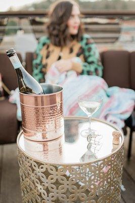 Bubbly on the Rooftop Bar