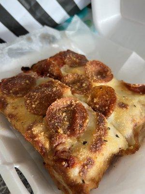 Dried out, old pizza