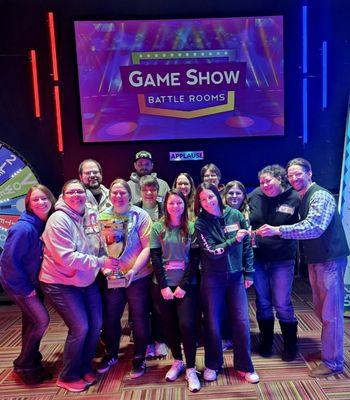 Team outings enhance growth, communication, & overall friendships. We had an amazing day at the Game Show Battle Rooms in Golden Valley!