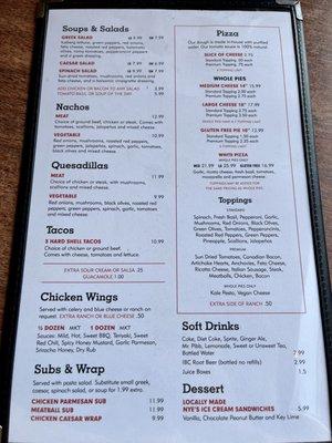 Menu 5/18/22