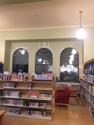 main floor. Very oak park style with the rounded windows, paint color, oak floors, tall ceilings