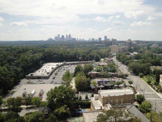 Parklane on Peachtree Condominiums (my old crib), off Peachtree Road with a view of Downtown Buckhead & Downtown Atlanta