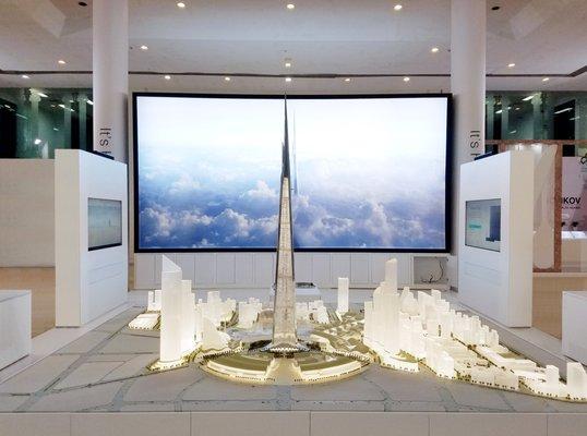 Architectural model of Jeddah Tower in Jeddah, Saudi Arabia