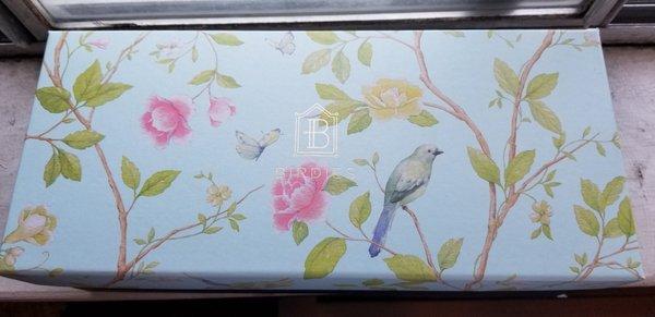 Shoe box with bird theme