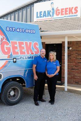 Leak Geeks Plumbing Owners Tony & Christie Herman