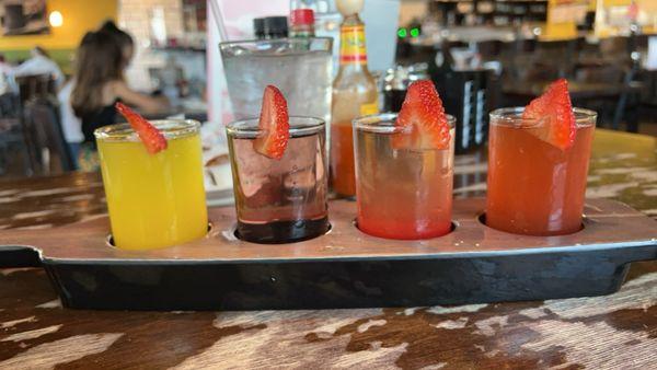 Mimosa flight... mango, watermelon, strawberry, raspberry